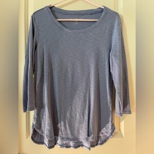 Gloria Vanderbilt Light Blue 3/4 Sleeve Top